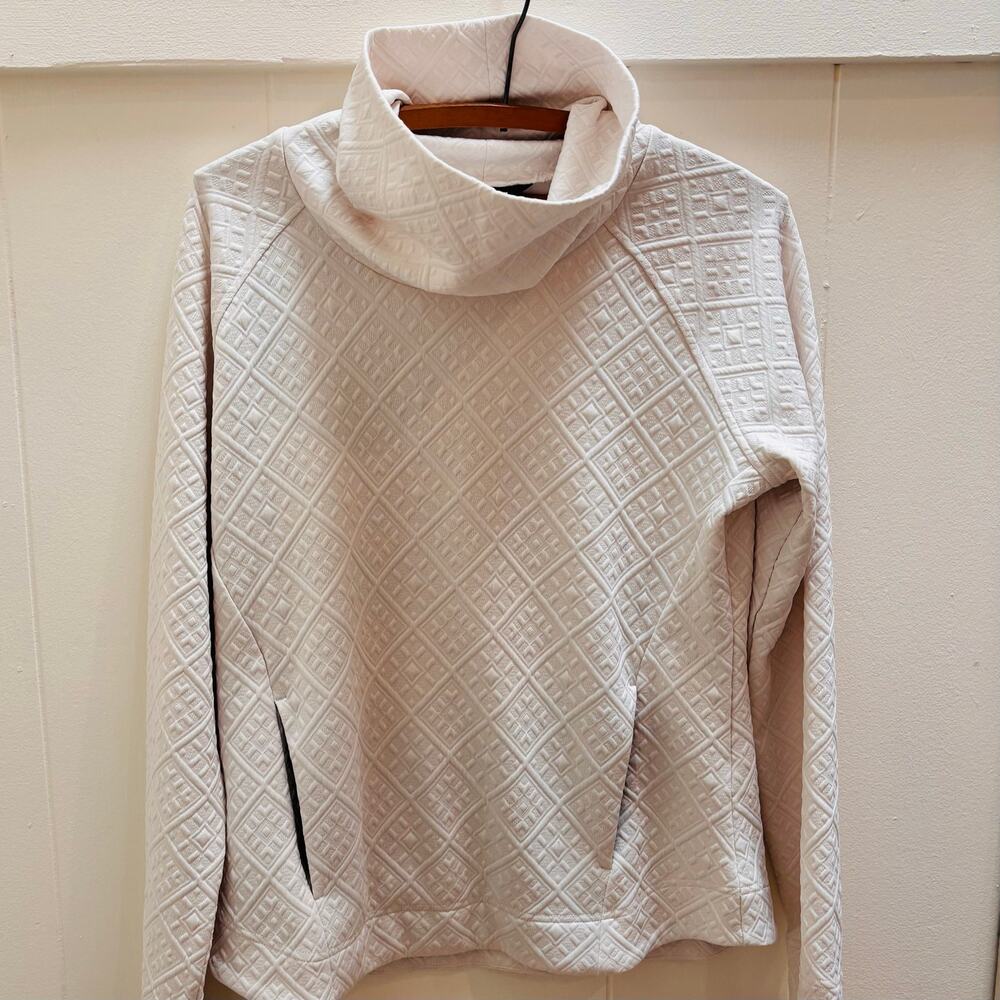 Sherpa Adventure Gear Nyano Quilted Cowl Neck Pullover Sweatshirt - Ivory M - Picture 2 of 5